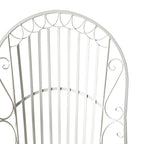 Arles Bistro français Chaise de jardin en acier Blanc brillant