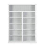 Grande bibliothèque en bois Armand Hamptons, blanche, 210x150cm