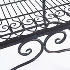 Chaise de jardin Arles Bistro française en acier noir mat