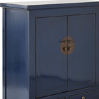 Buffet 2 portes et 2 tiroirs Sansha bleu encre