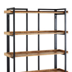 Étagère haute industrielle en métal ajouré Emery, noire, 180x120cm