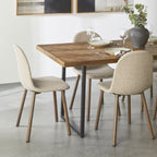 Chaise de salle à manger Knox en bouclette crème