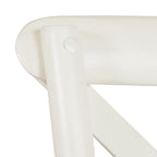 Chaise de salle à manger à dossier croisé Provinciale Blanc Vintage