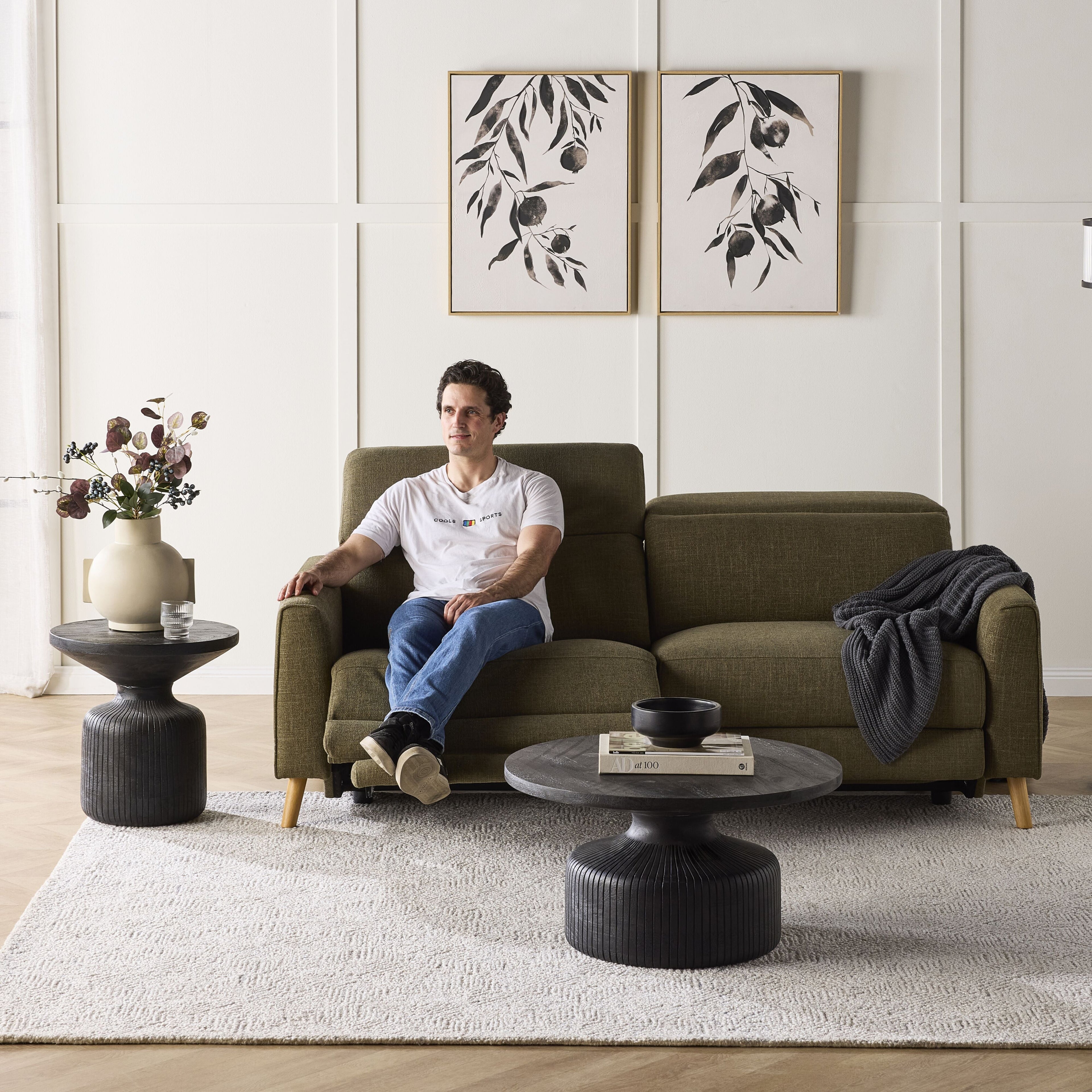 Dunaway 2 Seater Recliner Sofa Daintree Green