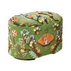 Freya, velours ottoman brodé vert