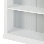 Grande bibliothèque en bois Armand Hamptons, blanche, 210x150cm
