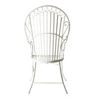 Arles Bistro français Chaise de jardin en acier Blanc brillant
