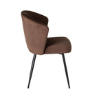 Chaise de salle à manger Cole Velvet Chocolat