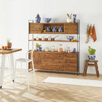 Meuble de rangement en bois recyclé Kalise, grand modèle