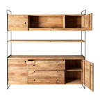 Meuble de rangement en bois recyclé Kalise, grand modèle