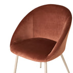 Chaise de salle à manger Aubrey en velours caramel