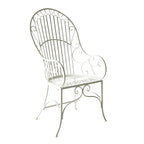 Arles Bistro français Chaise de jardin en acier Blanc brillant