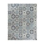 Tapis tissé à la main Carrelage Tile gris et bleu doux 300x240cm