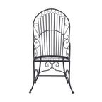 Chaise de jardin Arles Bistro française en acier noir mat