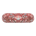 Banc brodé Freya en velours rose
