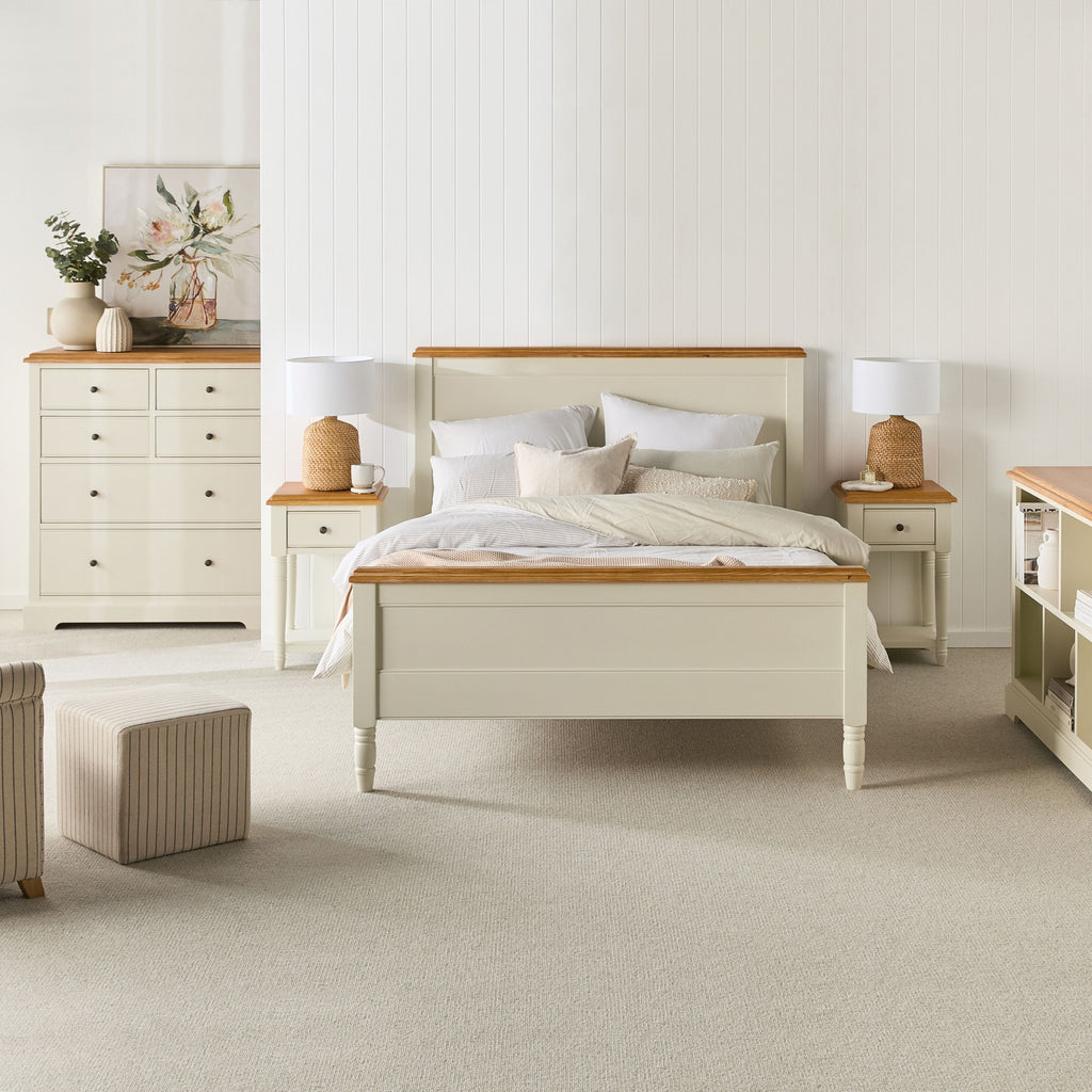Clover Outback Solid Timber Bookcase White 93x140cm
