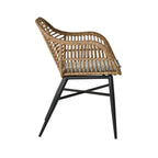 Chaise de salle à manger d'extérieur en osier et rotin naturel