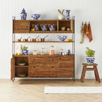 Meuble de rangement en bois recyclé Kalise, grand modèle