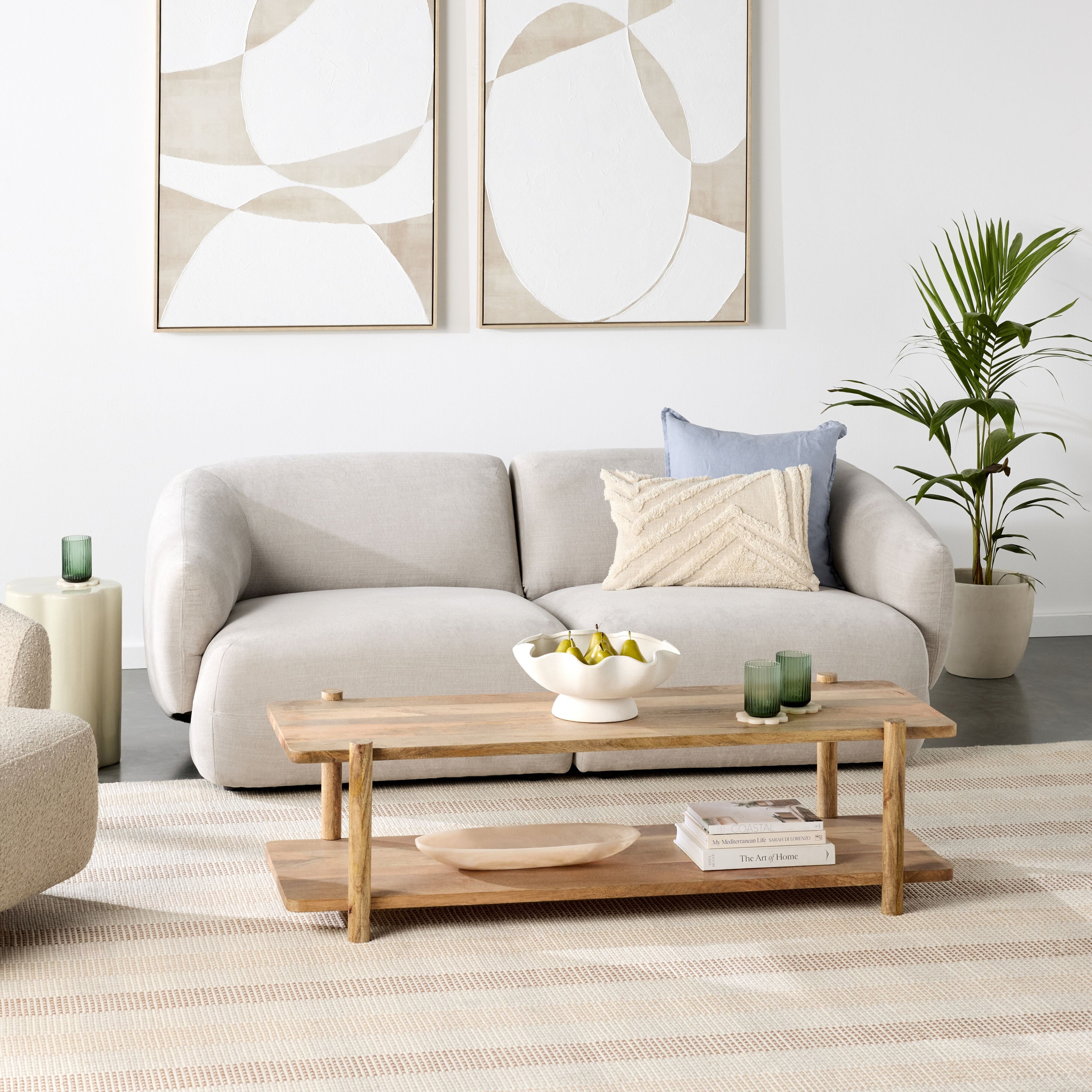 Como 2 Seater Sofa Pearl