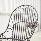 Chaise de jardin Arles Bistro française en acier noir mat