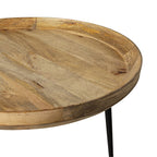 Table Basse Ronde en Chêne Massif Luna Chêne Naturel