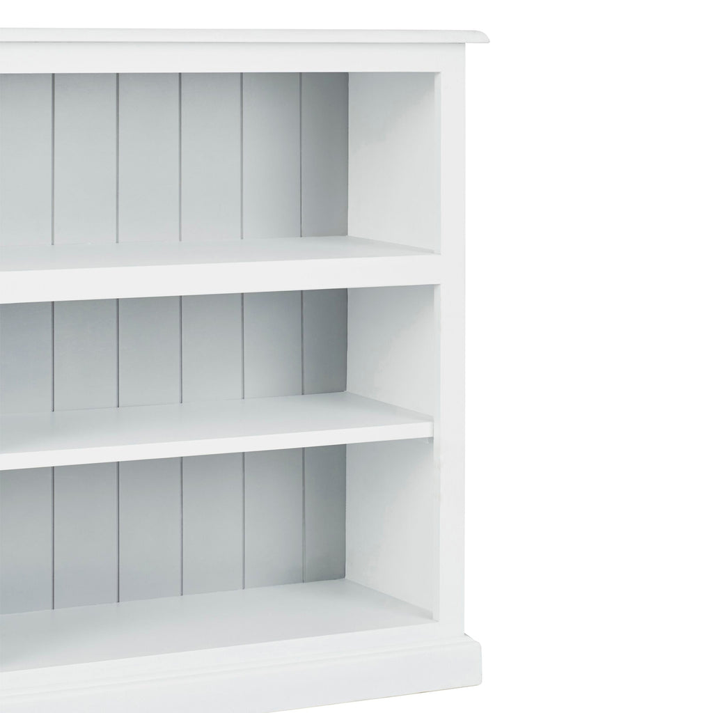 Armand Hamptons Timber Lowline Bookcase White 90x155cm