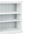 Bibliothèque basse en bois Armand Hamptons Blanche 90x155cm