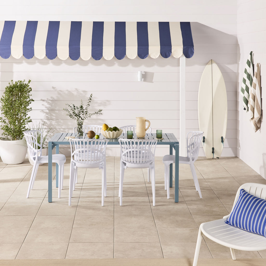 Romy Coastal Upholstered Dining Chair Crisp White