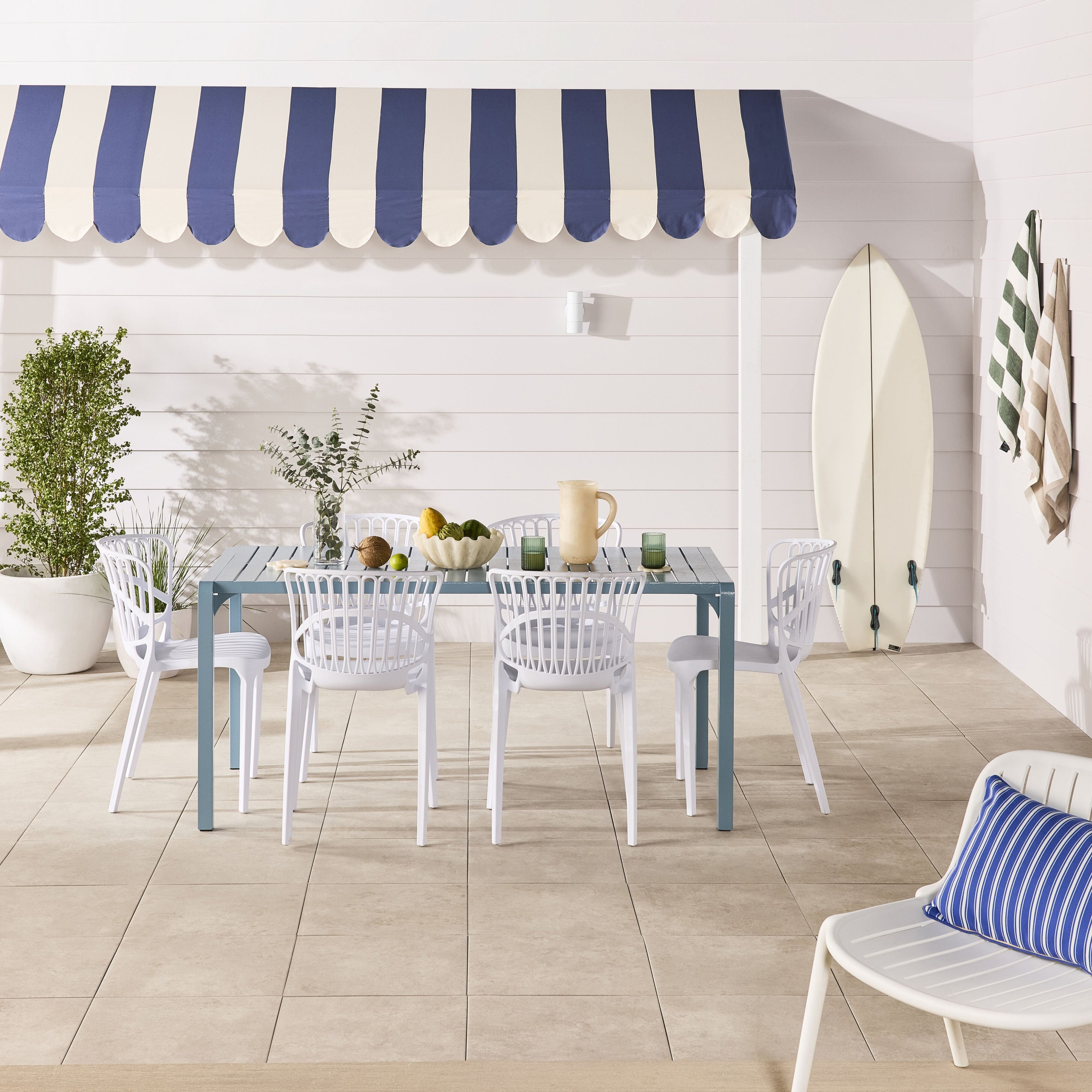 Romy Coastal Upholstered Dining Chair Crisp White
