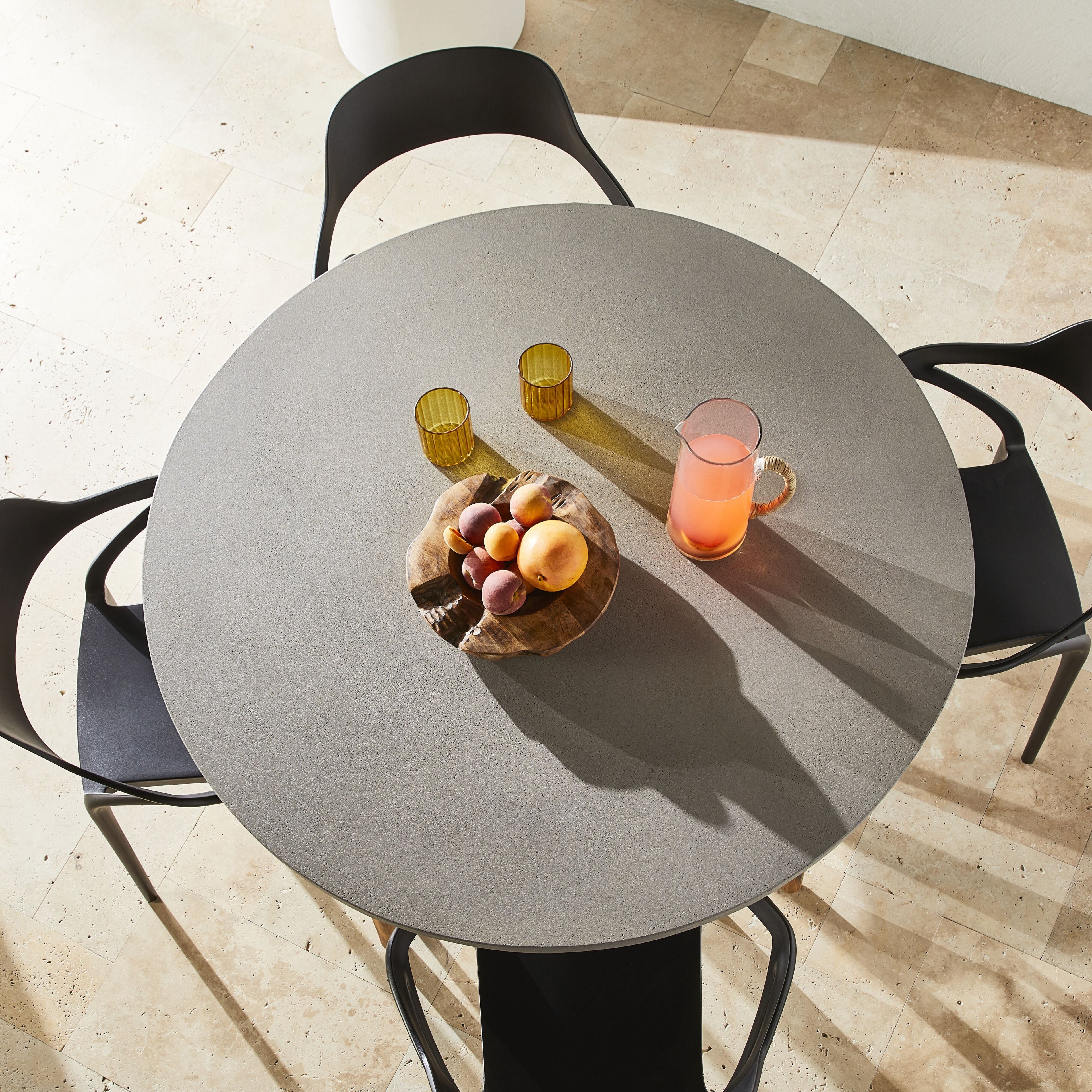 Inigo Outdoor Aluminium Stackable Dining Chair Matte Black
