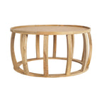 Table basse Ink Round en chêne massif naturel