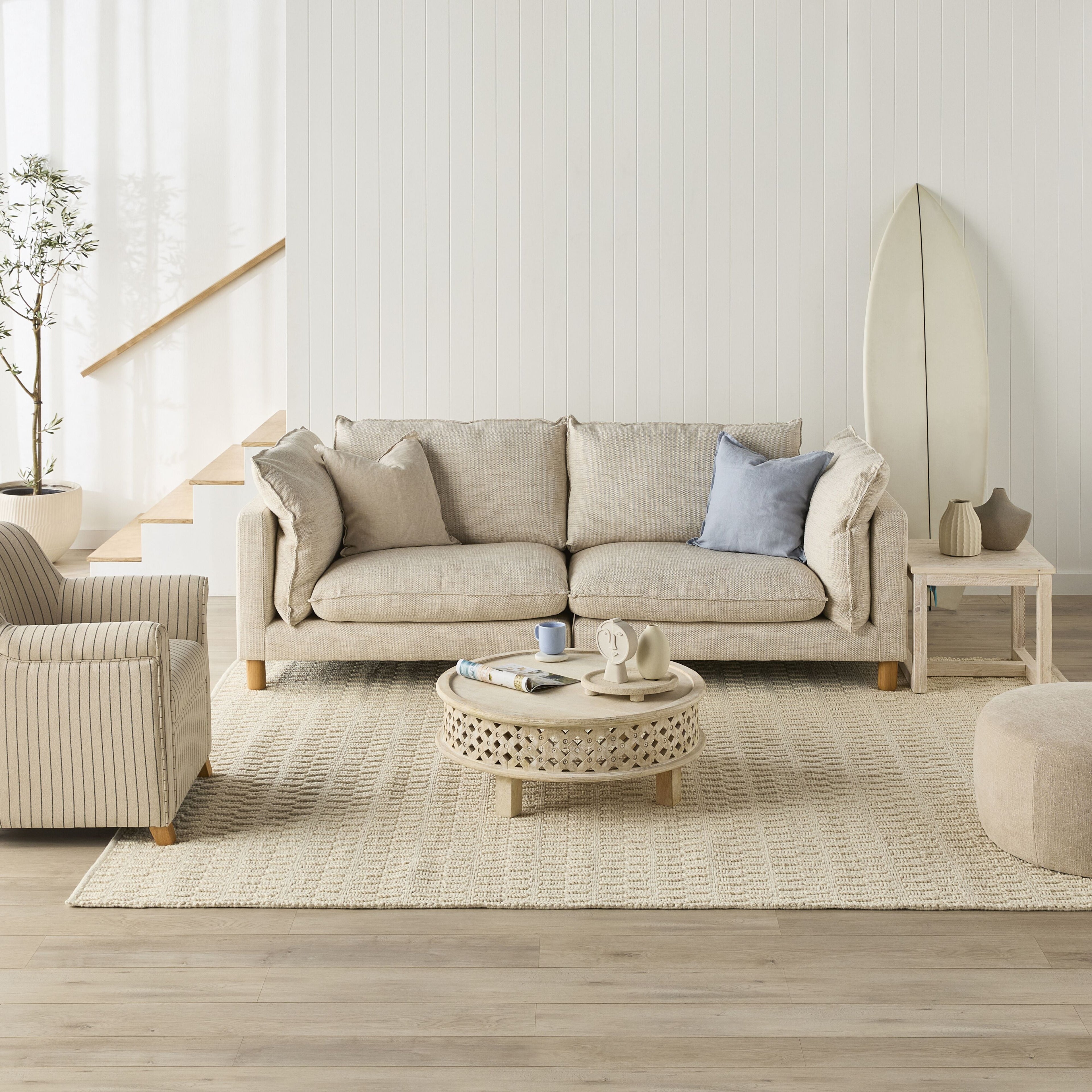 Salu Boho Mango Wood Coffee Table Natural Brown