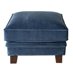 Lisette Velours Pouf Céleste Indigo