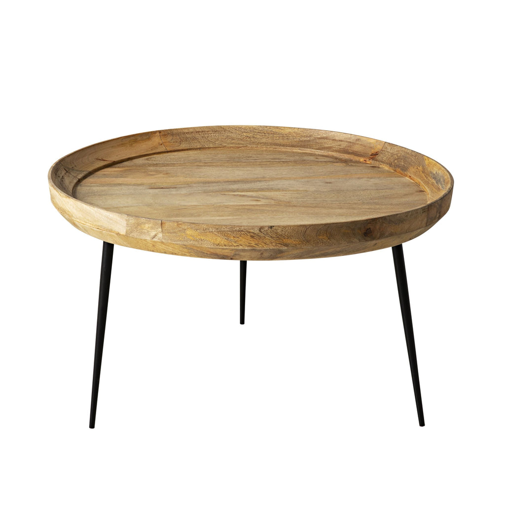 Luna Round Solid Timber Coffee Table Natural Oak