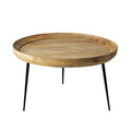 Luna Round Solid Timber Coffee Table Natural Oak