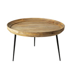 Table Basse Ronde en Chêne Massif Luna Chêne Naturel