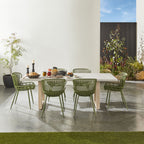 Table à manger Mantara en teck naturel pour extérieur 220 cm