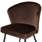 Chaise de salle à manger Cole Velvet Chocolat