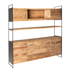 Meuble de rangement en bois recyclé Kalise, grand modèle
