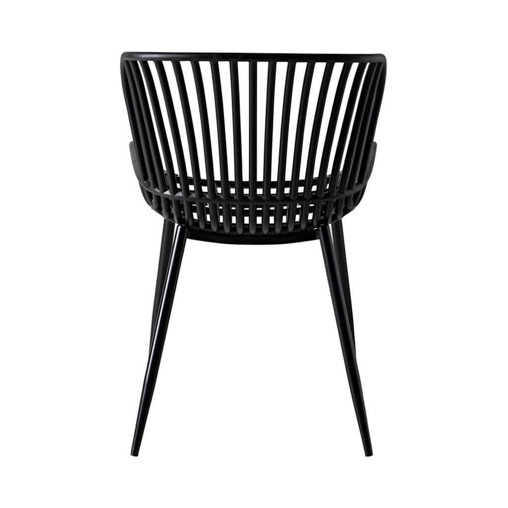Lini Outdoor Aluminium Stackable Dining Chair Matte Black