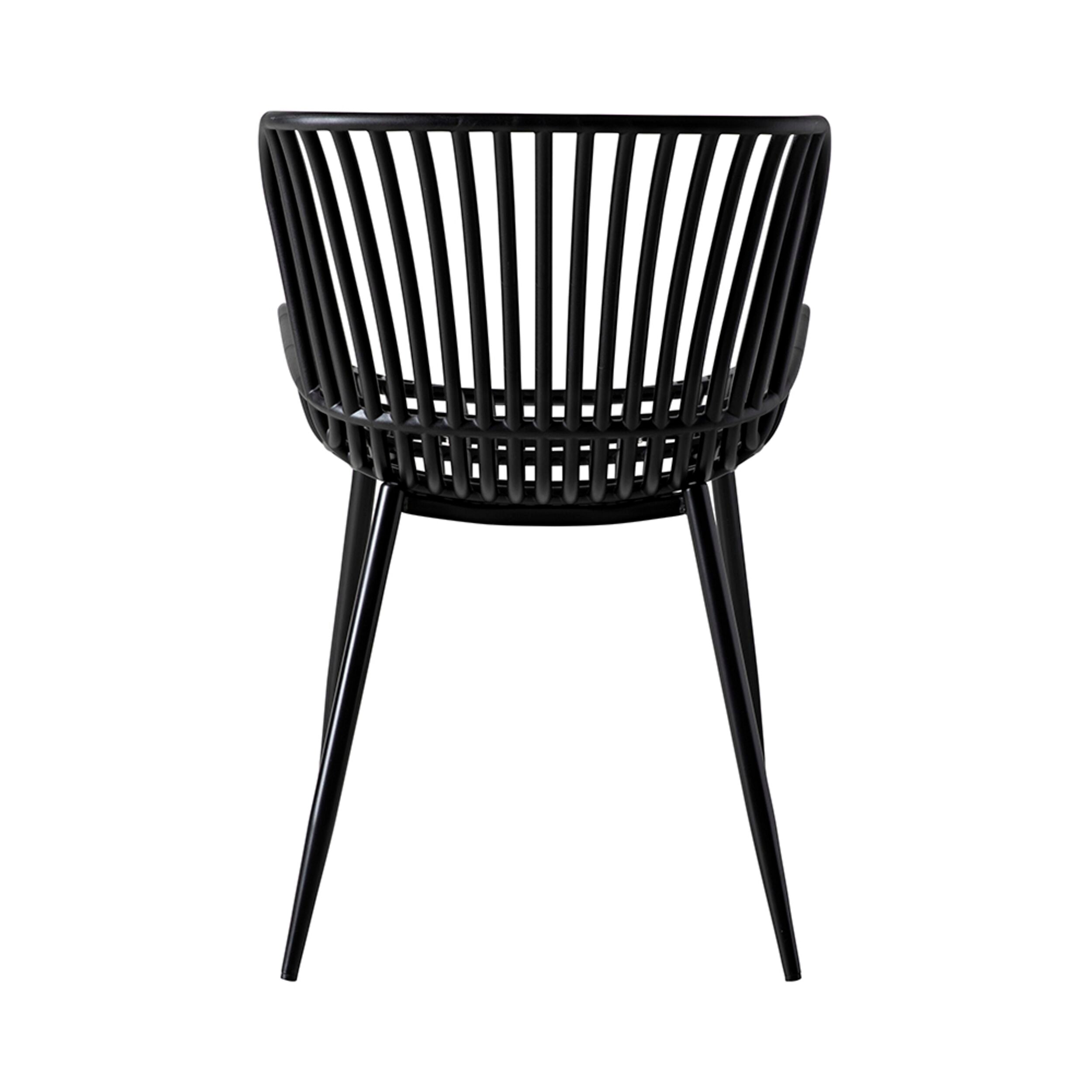 Lini Outdoor Aluminium Stackable Dining Chair Matte Black