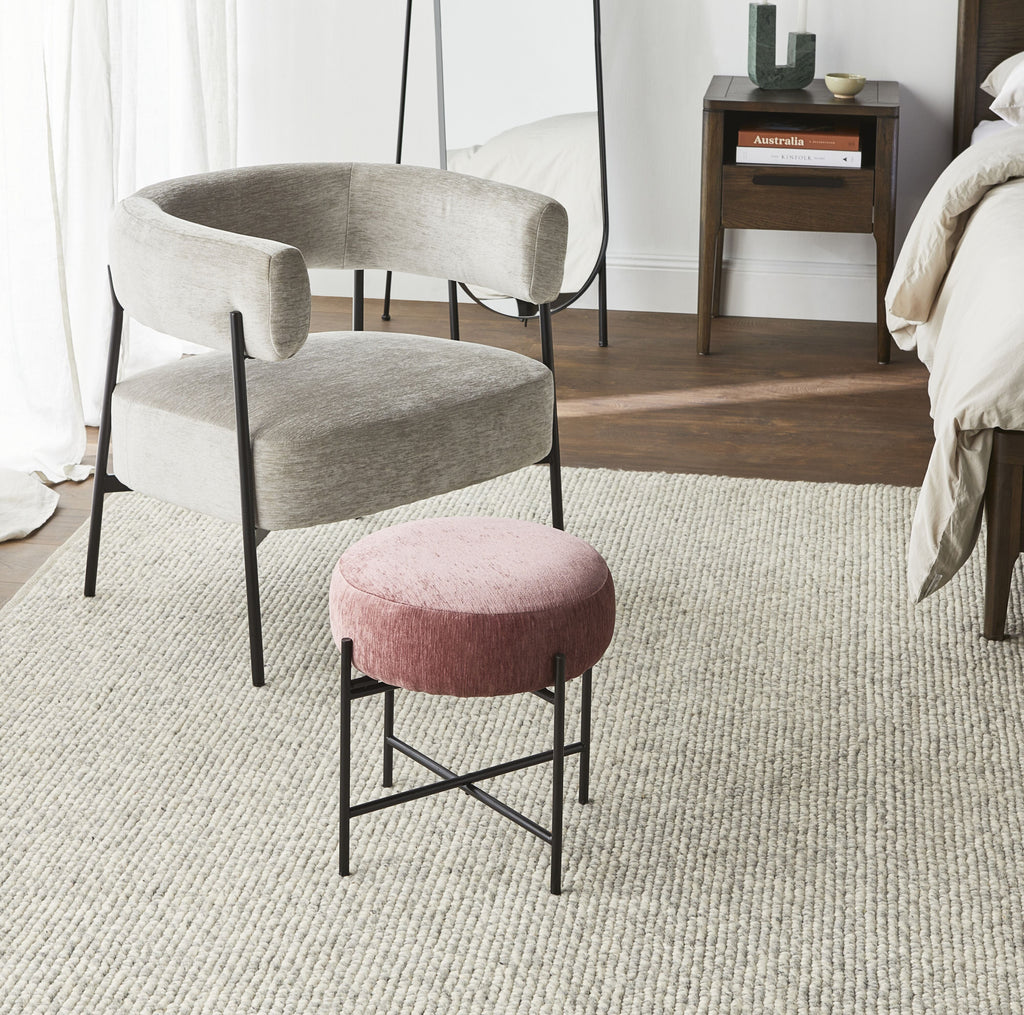 Mads Round Footstool Cascade Rose