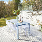Chaise de salle à manger tapissée Romy Coastal Blanc éclatant