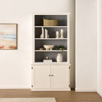 Armand Hamptons Timber Bibliothèque 2 portes Blanche 124x240cm