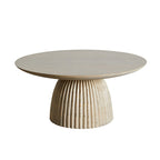 Table basse en bois massif Agnia, chêne naturel, style scandinave