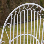 Arles Bistro français Chaise de jardin en acier Blanc brillant