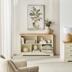 Bibliothèque Clover Outback en bois massif blanc 93x140cm