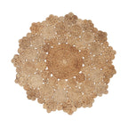 Tapis rond naturel cousu main Cochin 120cm