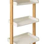 Étagère ouverte en bois Clover Ladder, blanche, 185x60cm