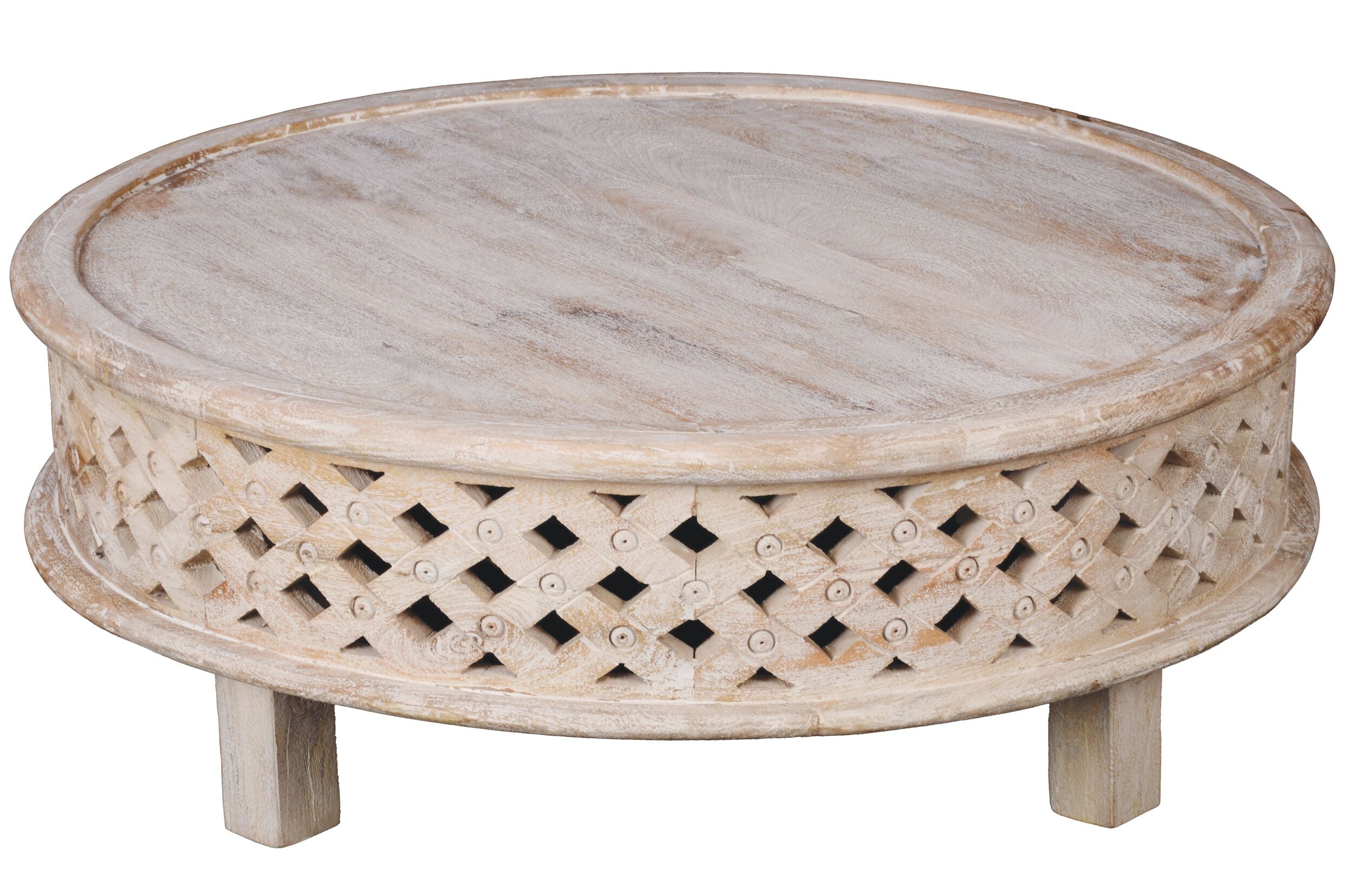 Salu Boho Mango Wood Coffee Table Natural Brown
